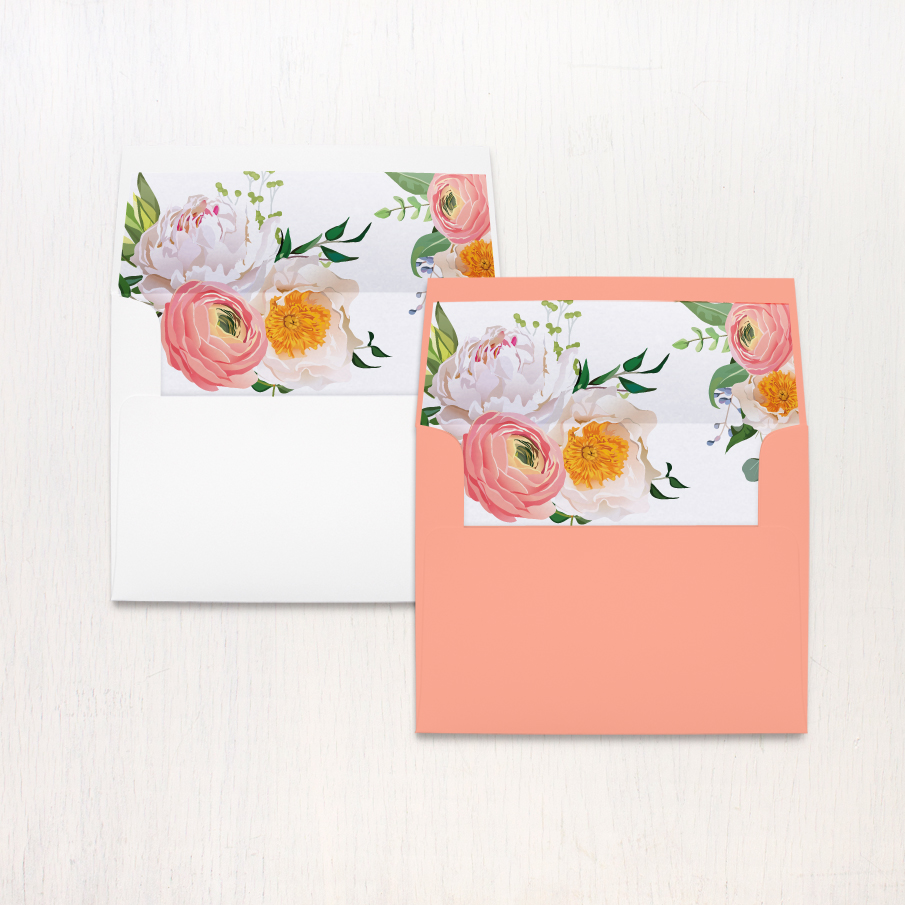 Elegant Coral Thank You Cards
