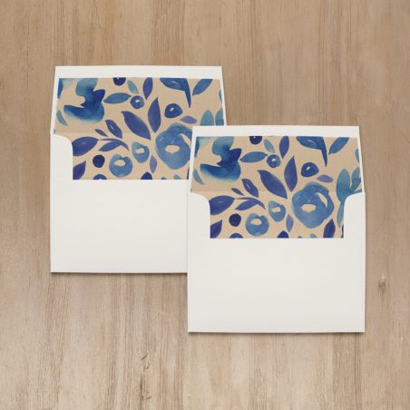 Floral Blues Bridal Shower Thank You Cards