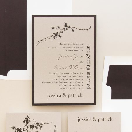 Brown Rustic wedding invitations