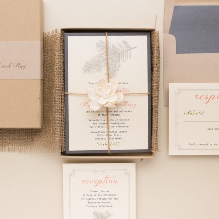 Unique Pine Tree Forest Boxed Wedding Invitations