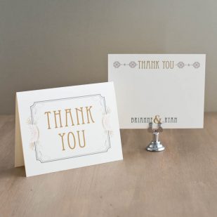 Art Deco Love Thank You Cards