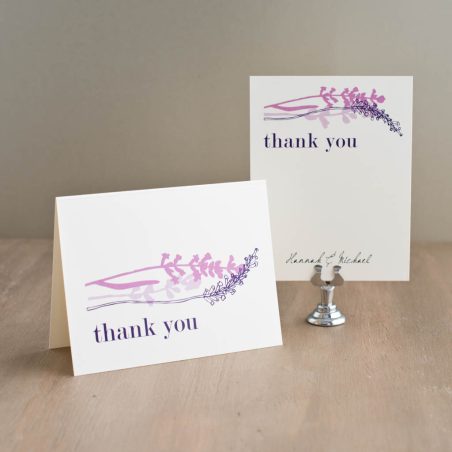 Lavender in Love Thank You Cards