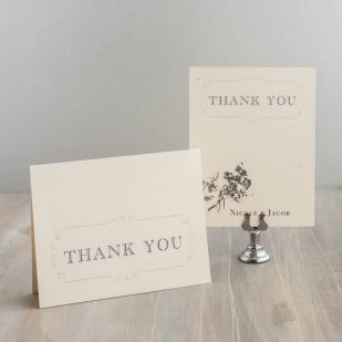 Purple Charmer Thank You Cards