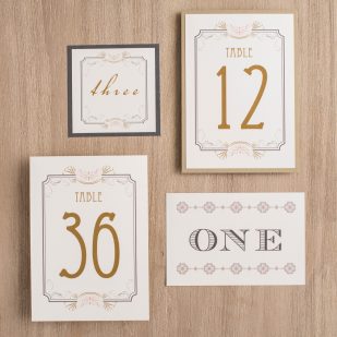 Art Deco Love Flat Table Numbers