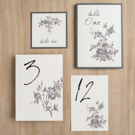 All White Flat Table Numbers