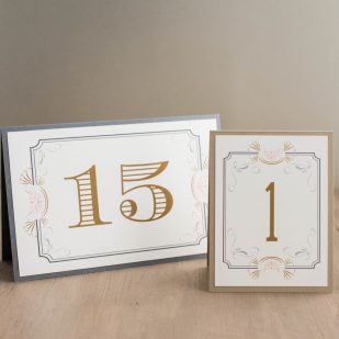 Art Deco Love Tented Table Numbers