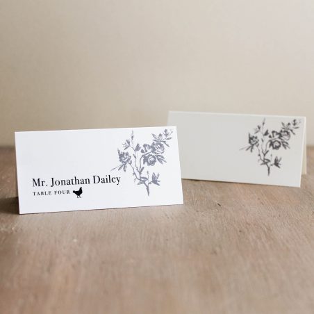 All White Place and Escort Cards