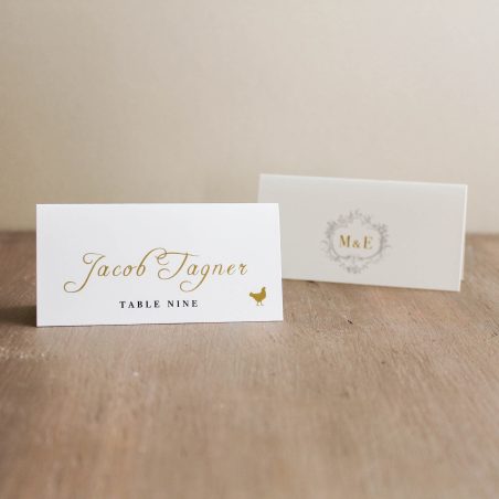 Antique Glitter Place and Escort Cards
