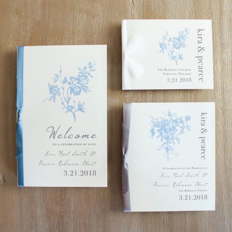 Elegant Blue Ceremony Booklet
