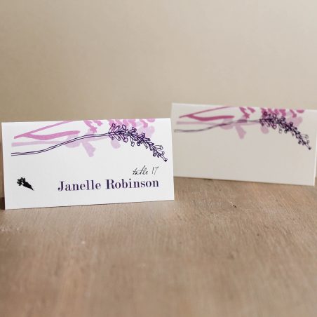 Lavender in Love Place and Escort Cards
