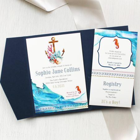 Nautical Sea Baby Shower Invitations