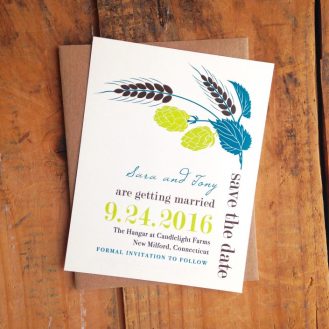 Hops Love Brewery Save the Dates by Beacon Lane