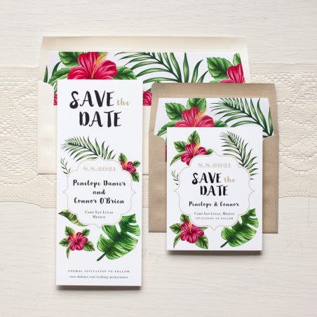 Tropical Love Save the Dates by BeaconLane