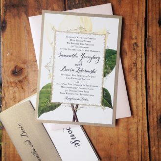 Sweet Magnolia Wedding Invitations by Beacon Lane