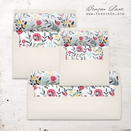 Blossoms and Berries Envelope Liners