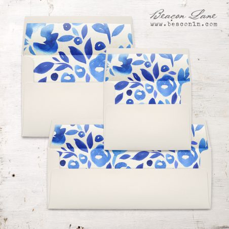 Floral Denim Envelope Liners