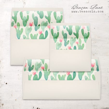 Mint Cactus Envelope Liner