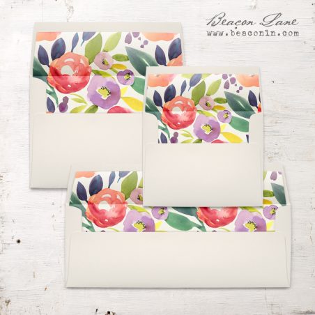 Multicolor Floral Envelope Liner
