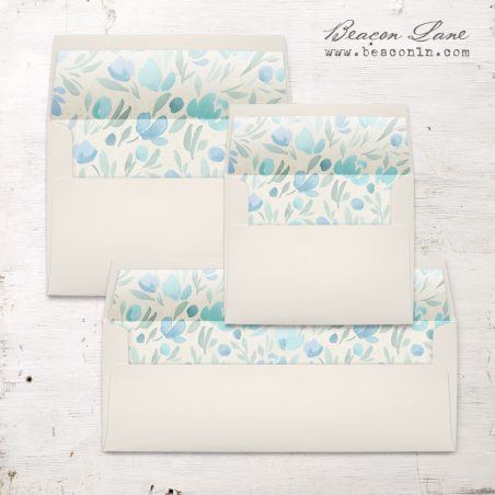 Floral Sapphire Envelope Liner