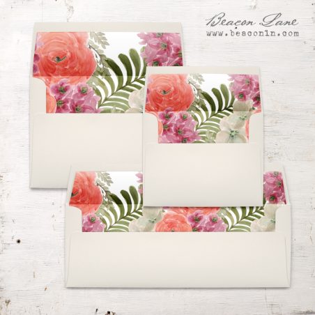 Tropical Rose Envelope Liner