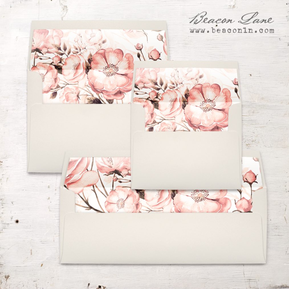 Blush Florals Envelope Liner