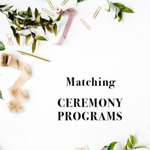Corresponding Ceremony Booklet