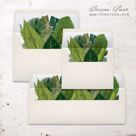 Green Leaf Envelope Liners