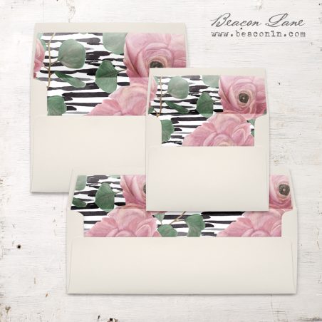 Pink Blooms Envelope Liner