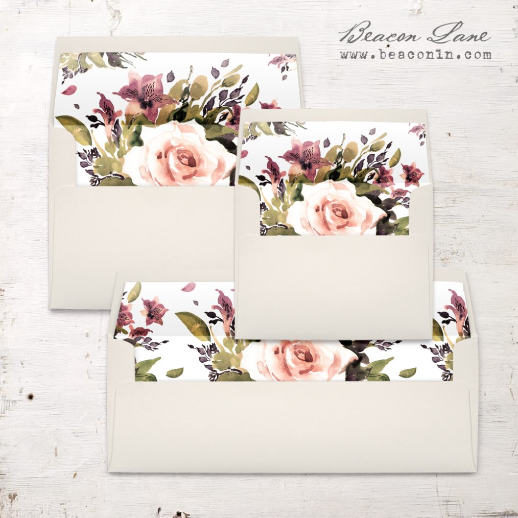 Soft Roses Envelope Liner