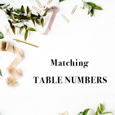 Corresponding Tented Table Numbers
