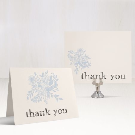 blue bouquet bridal shower invitations