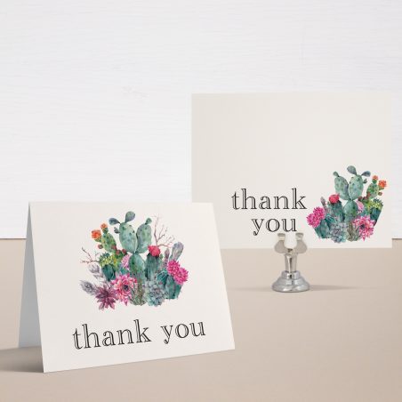 Desert Blooms Bridal Shower Thank You Cards