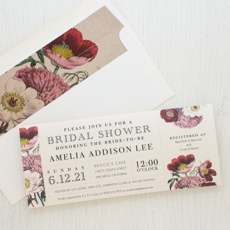 Floral Boho Bridal Shower Invitations