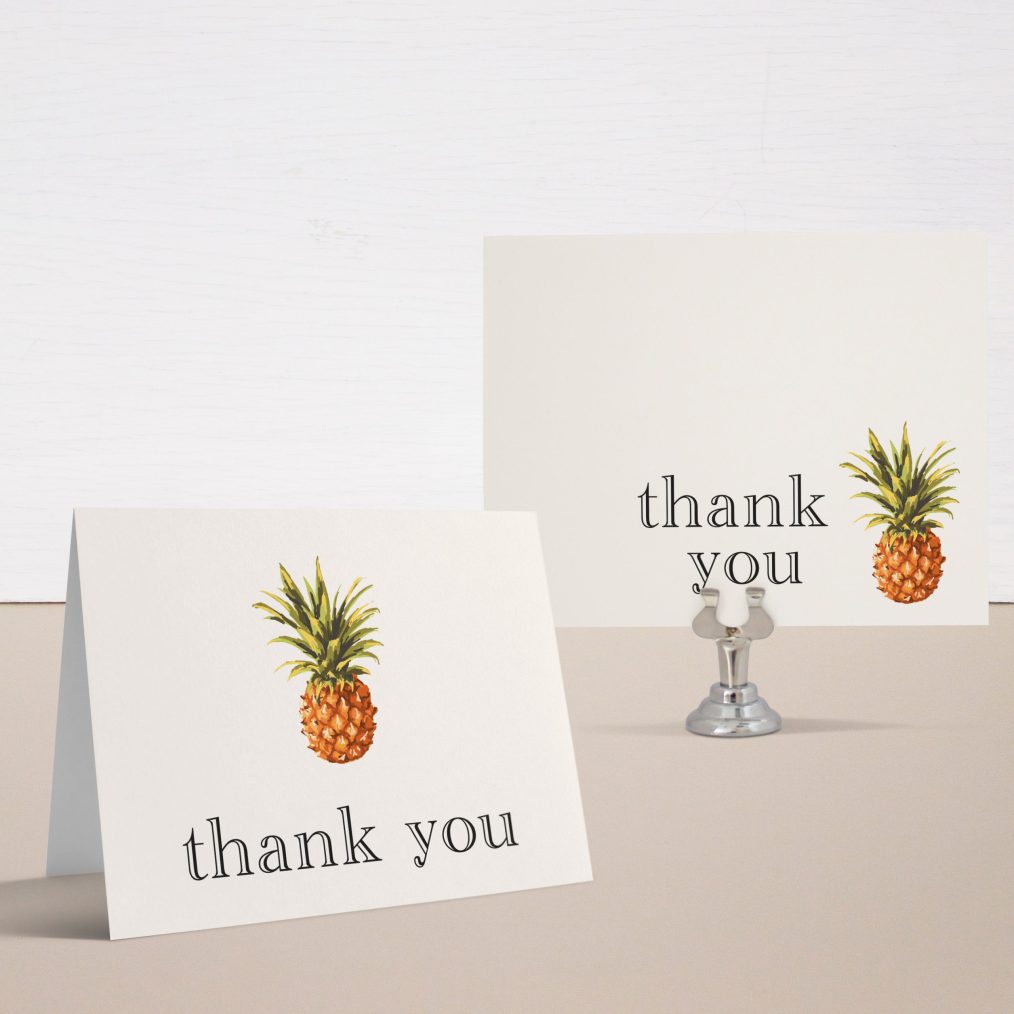 Pineapple Paradise Bridal Shower Thank You Cards