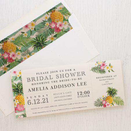 Pineapple Party Bridal Shower Invitations