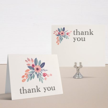 Soft Watercolor Bridal Shower Thank You Cards
