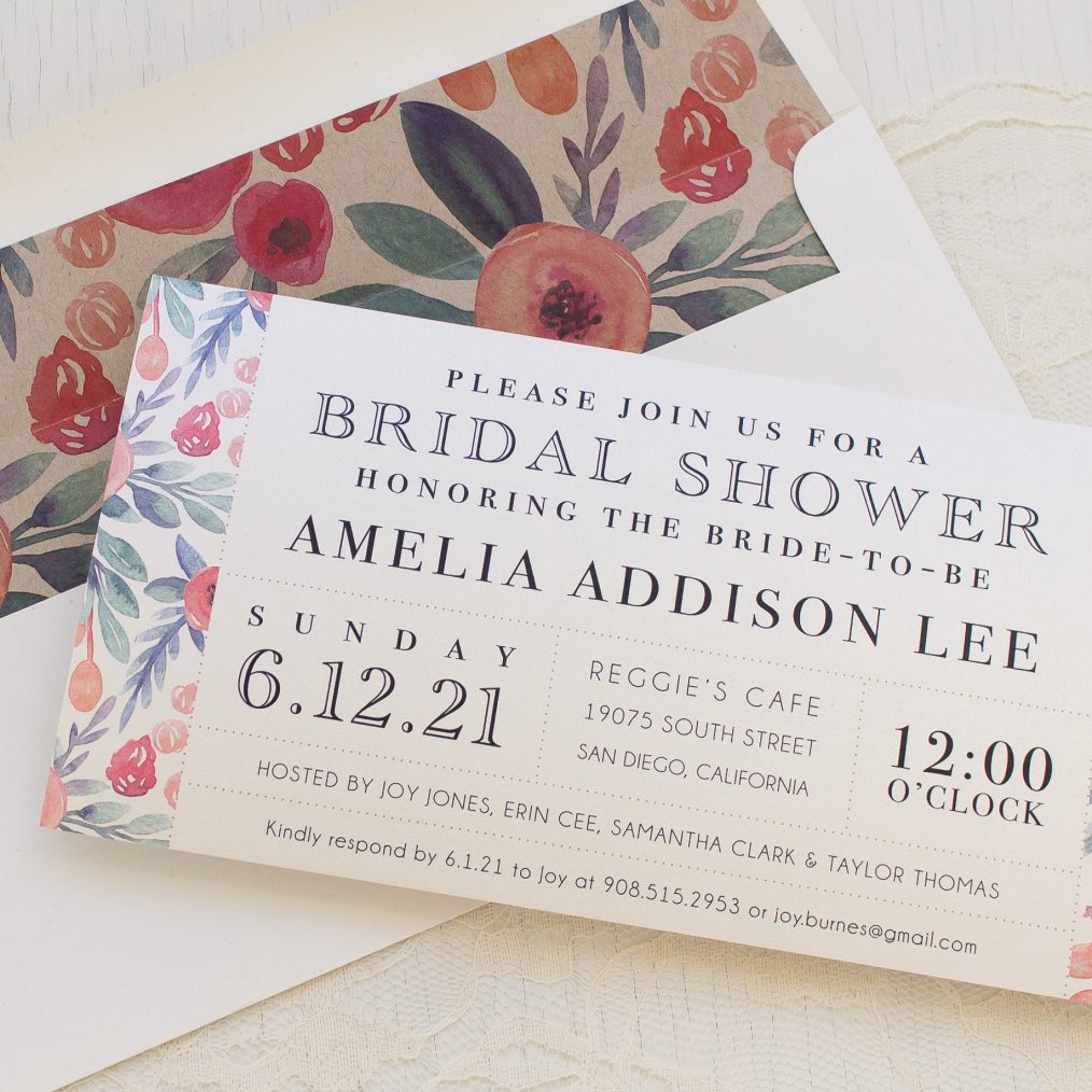 Soft Watercolor Bridal Shower Invitation