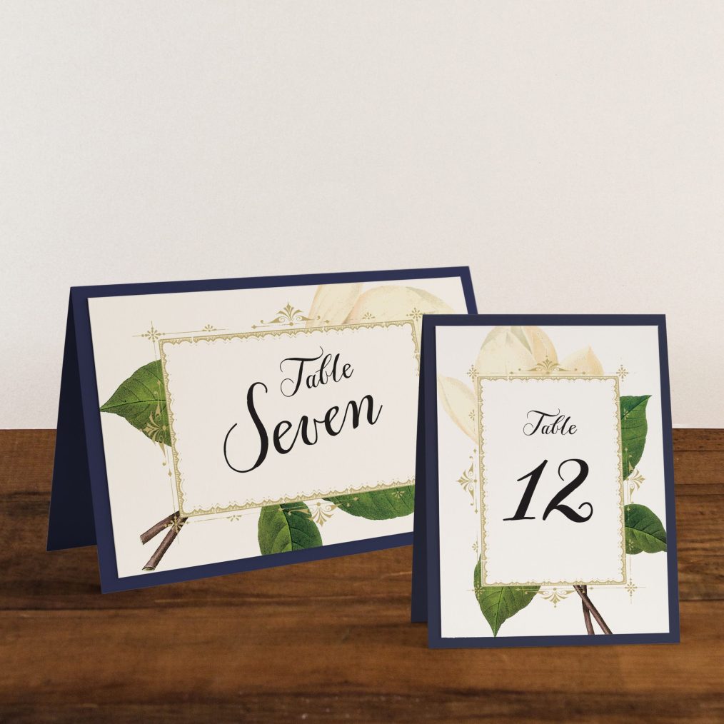 Sweet Magnolia Tented Table Numbers