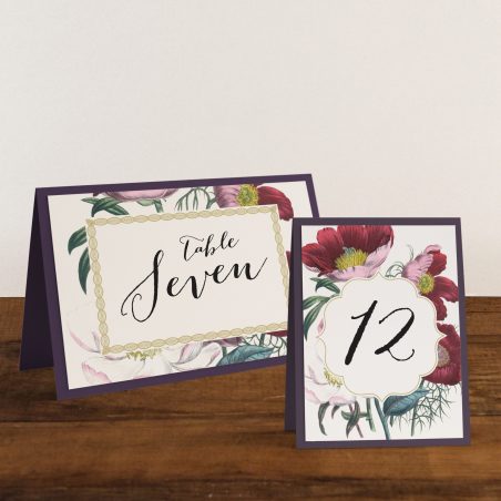 Floral Boho Tented Table Numbers