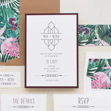 Tropical Forest Wedding Invitations
