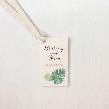 Tropical Green Favor Tags