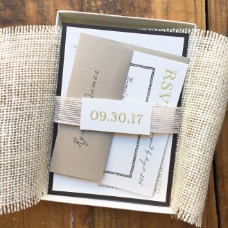 Farm Chic Boxed Wedding Invitations by Beacon Lane