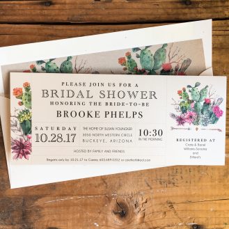 Desert Blooms Custom Bridal Shower Invitation by Beacon Lane
