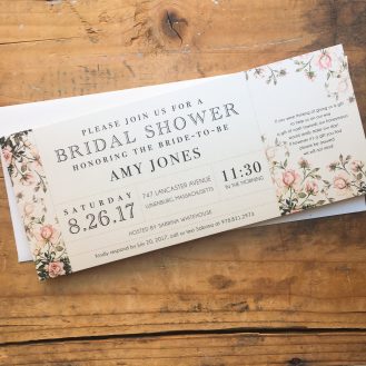 Garden Roses Customized Bridal Shower Invitation by Beacon Lane