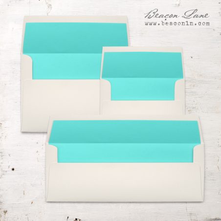 Aqua Solid Envelope Liners