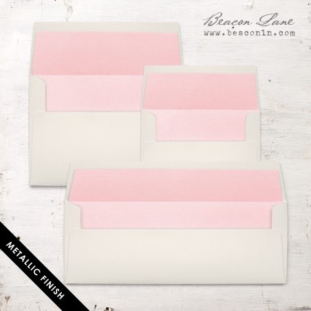 Baby Pink Metallic Envelope Liners