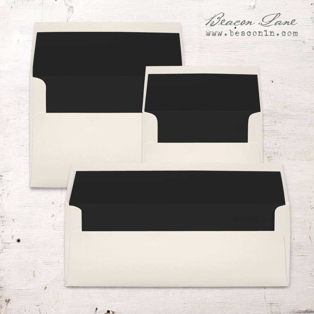 Black Solid Envelope Liner