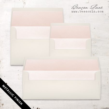Blush Peach Metallic Envelope Liners