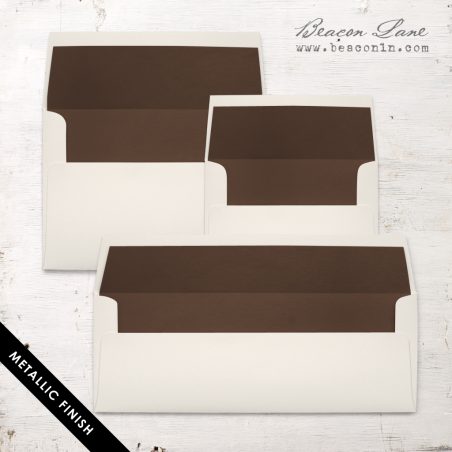 Brown Metallic Envelope Liners