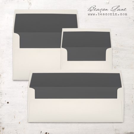 Dark Gray Solid Envelope Liners